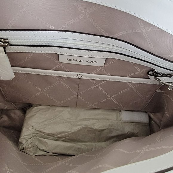 Michael Kors Jet Set East West Top Zip Signature Logo Tote Bag - Picture 9 of 11